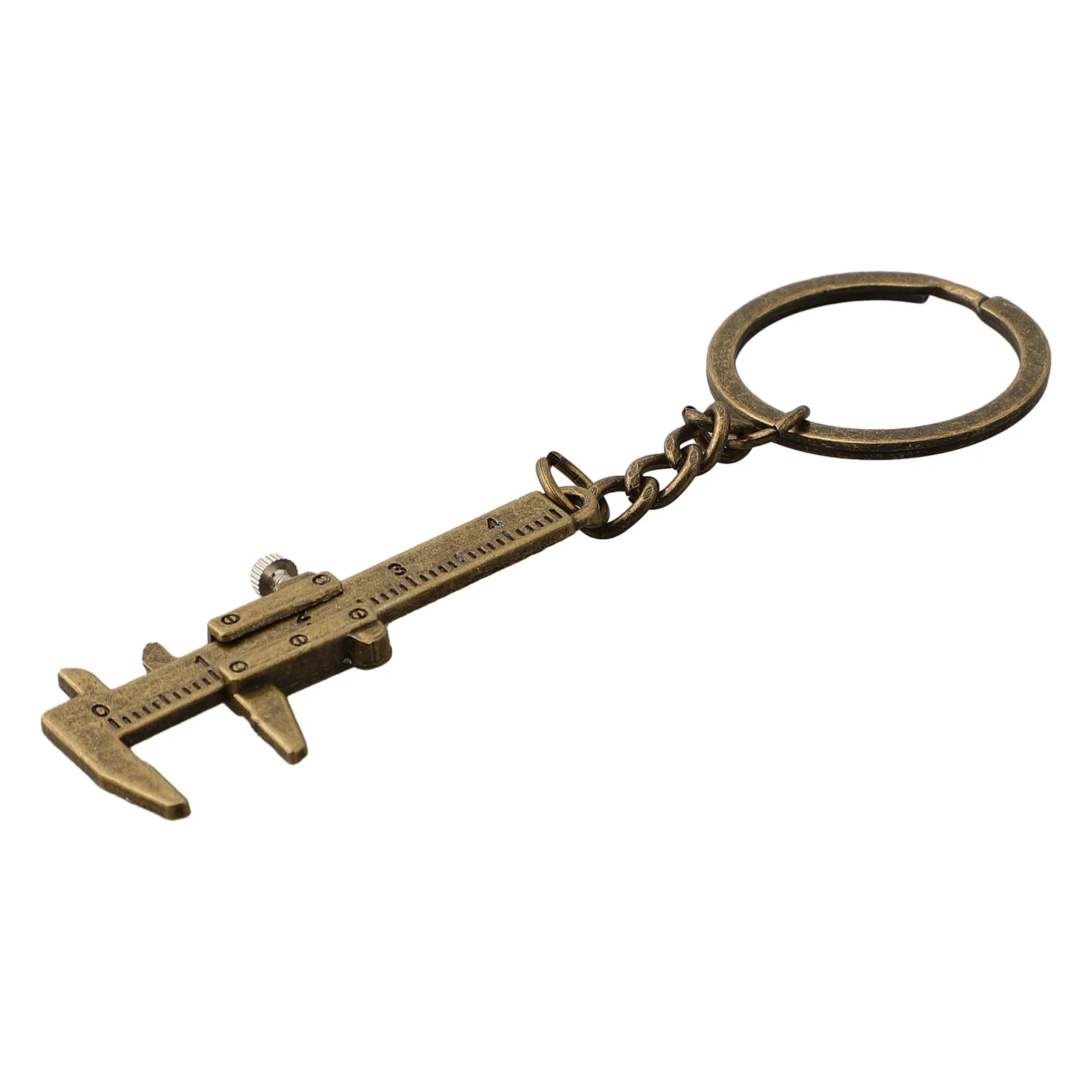 

New Fashion Car Key Mini Vernier Caliper Portable 0-40mm Keychain Measuring Gauging Tools Creative Metal Wrench Helmet Keychain