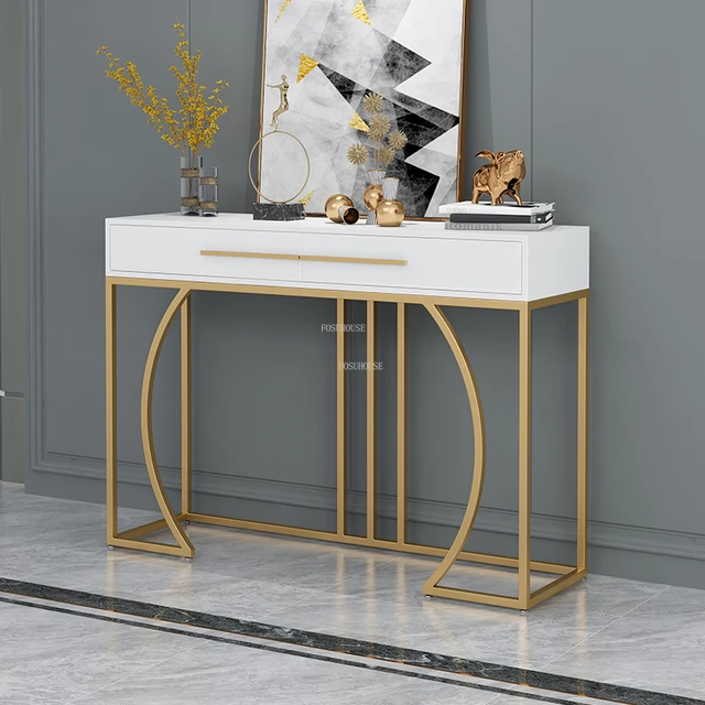 Nordic Marble Console Table For Home Furniture Living Room Entryway Table  Creative Light Luxury Upscale Household Entrance Table - AliExpress