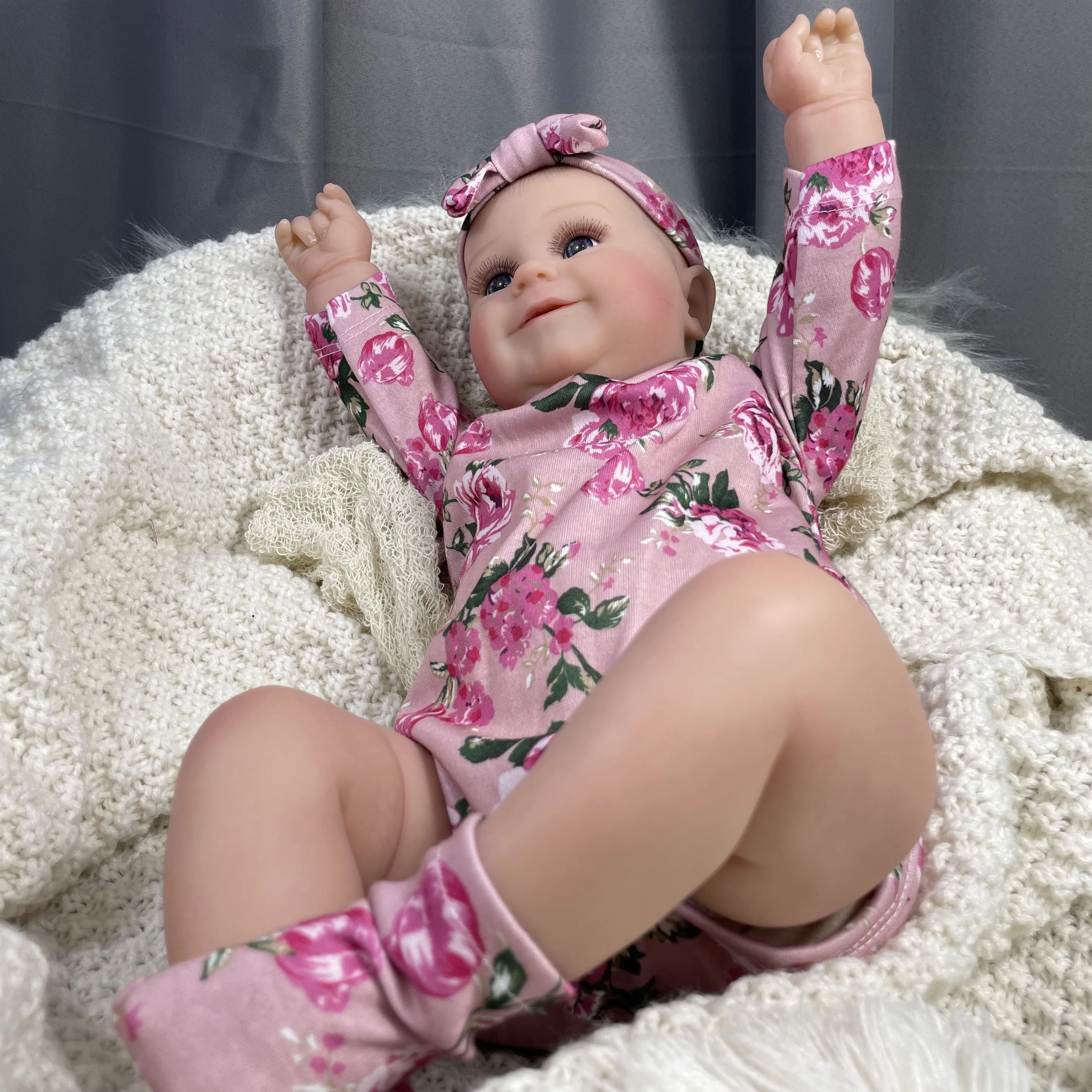 50CM Reborn Baby Dolls Maddie Girl Lifelike Silicone Vinyl