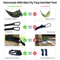 270X140CM Outdoor Garden Camping Hammock Lightweight Parachute Nylon Travel Hiking Swing Hang Sleeping Bed Portable Hanging Bed 5