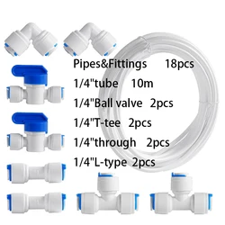 Universal Water Purification Fittings Kit for Coffee and Ice Machines (18 pcs)
