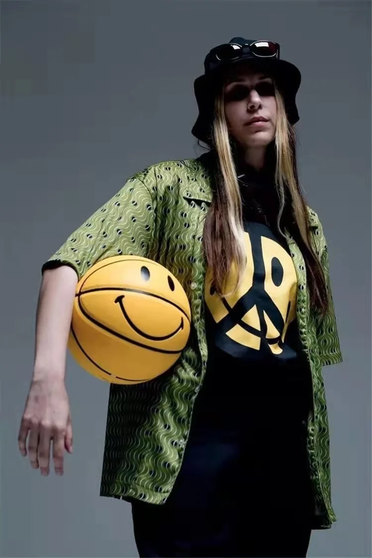 New York Chinatown Smile Basketball Limit 7 Laughing Face Yellow Basketball