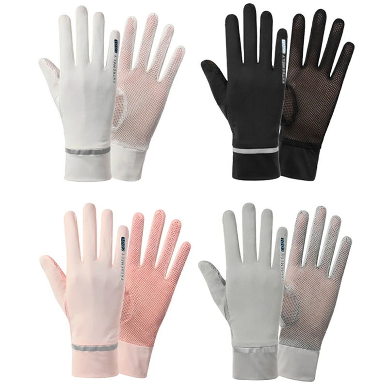 

Ice Silk Light Gloves Summer Thin Women Sports Cycling Running Fitness Driving Outdoors Laides Non-Slip Touchscreen Gloves