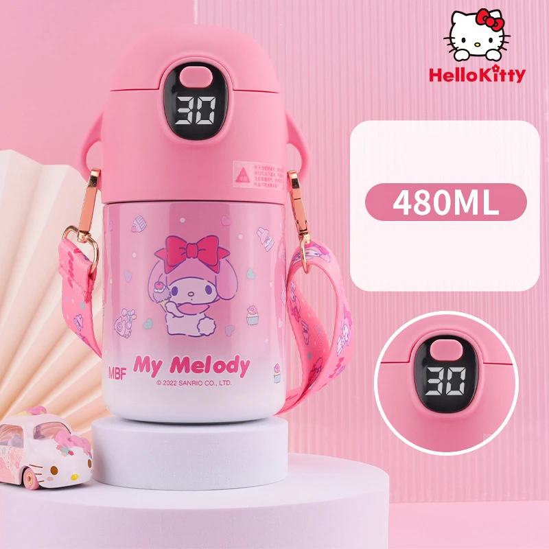 1000ml Sanrio Hello Kitty Kuromi Tumbler Cup Thermal Mug Thermos