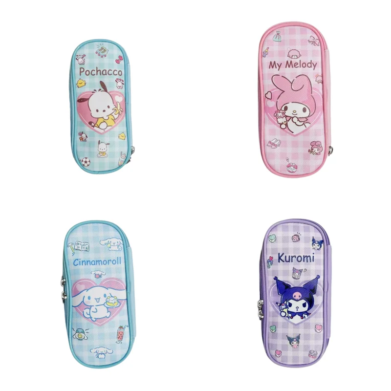 

My melody Kuromi Pochacco Cunnamoroll Large Capacity Durable Pencil Case Double Zipper Cartoon Cute Student Pencil Box Gift
