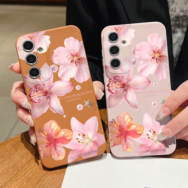 Elegant Pink Lily Flower Case - Chic and Stylish Smartphone Cover