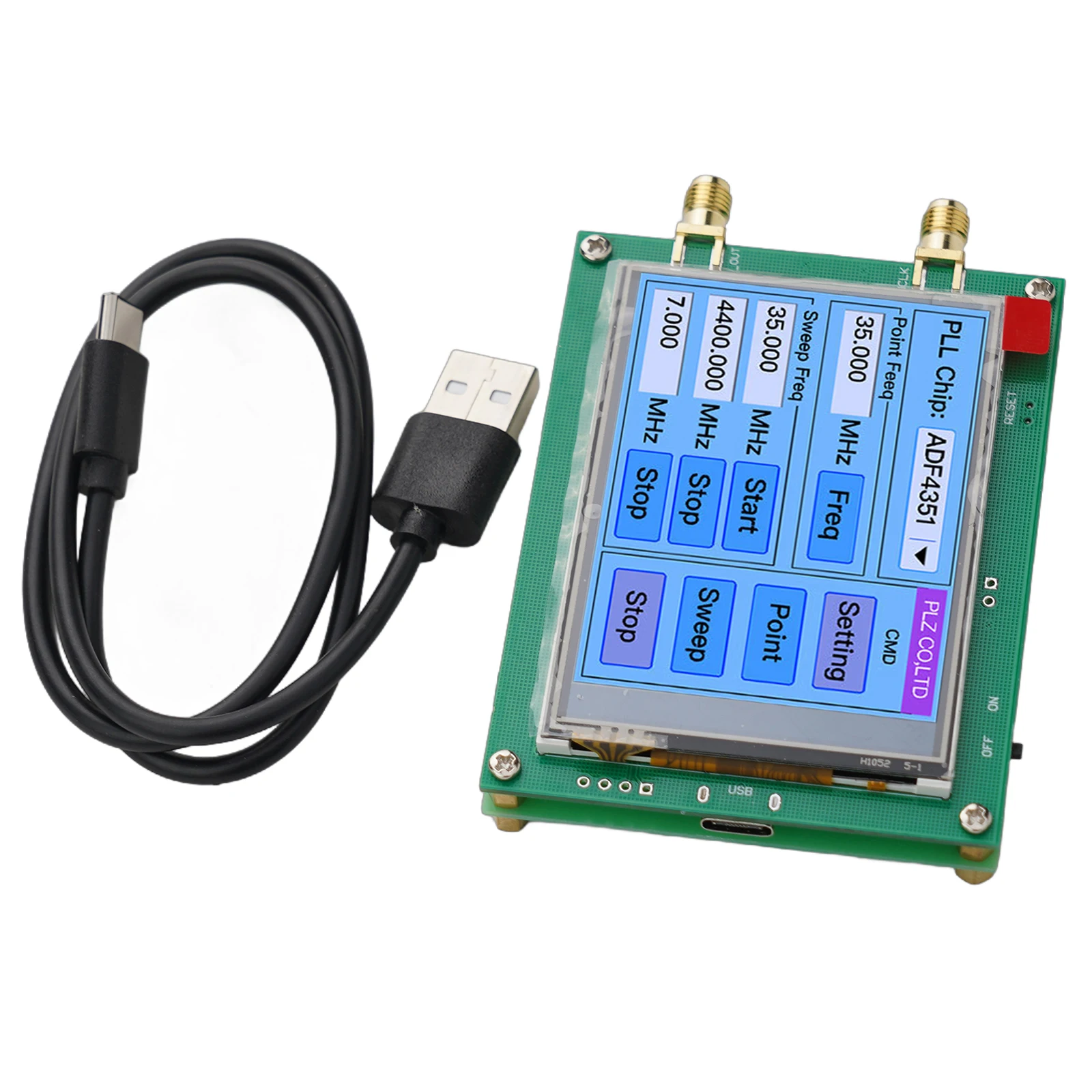 1set RF Signal Generator With USB Cable Touch Screen ADF4351 35M-4.4G RF Signal Generator PLL Sweep 1set RF Signal Generator 4
