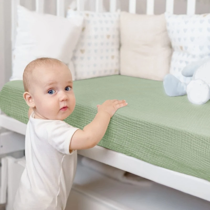Newborns Baby Fitted Sheet Infants Bed Protective Case Fitted Bassinet Sheet