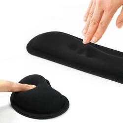 Espuma de memória mecânico macio teclado mouse pad conjunto ergonômico apoio de pulso almofada para computador portátil do escritório
