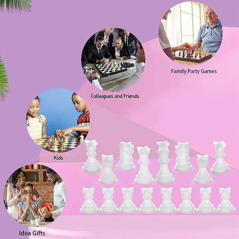 Silicone Chess Piece Mold for Resin Casting 4