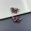 Gun black red zirconium butterfly 5 pieces 22*12.5