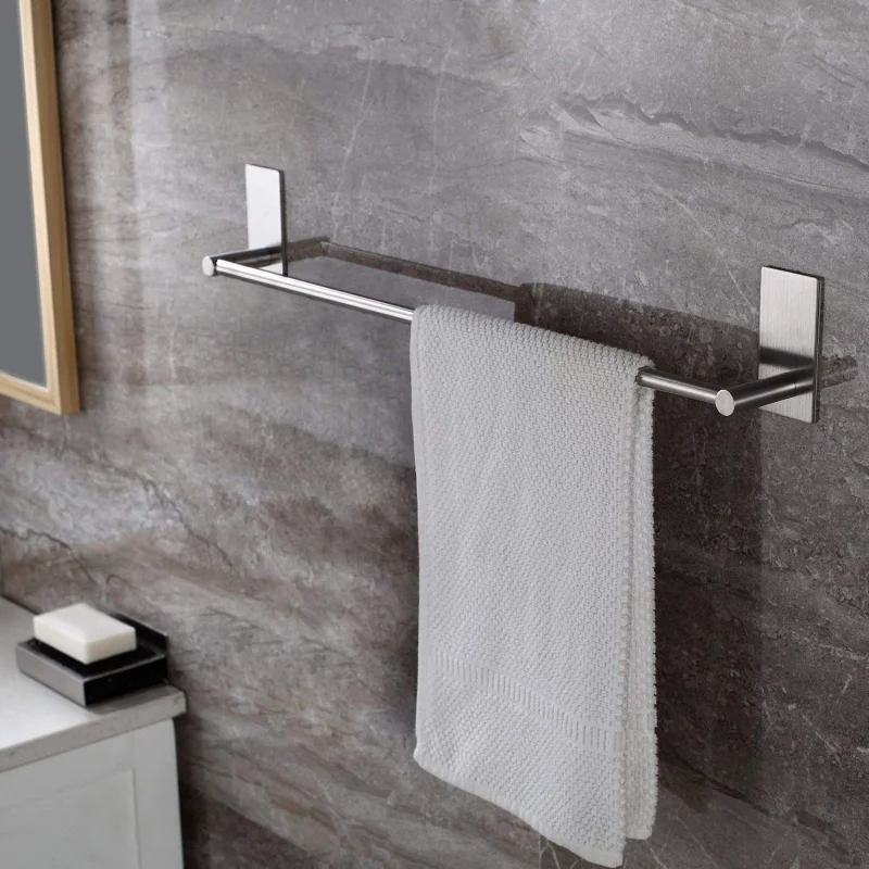 Towel Rack 30/40/50Cm Bathroom Towel Rack 304 Stainless Steel Polished Kitchen Self-Adhesive Bathroom Accessories