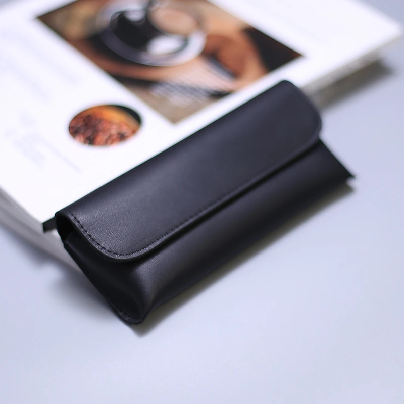 Handcrafted Genuine Leather Eyewear Pouch - Elegant Sunglasses & Glasses Storage Case
