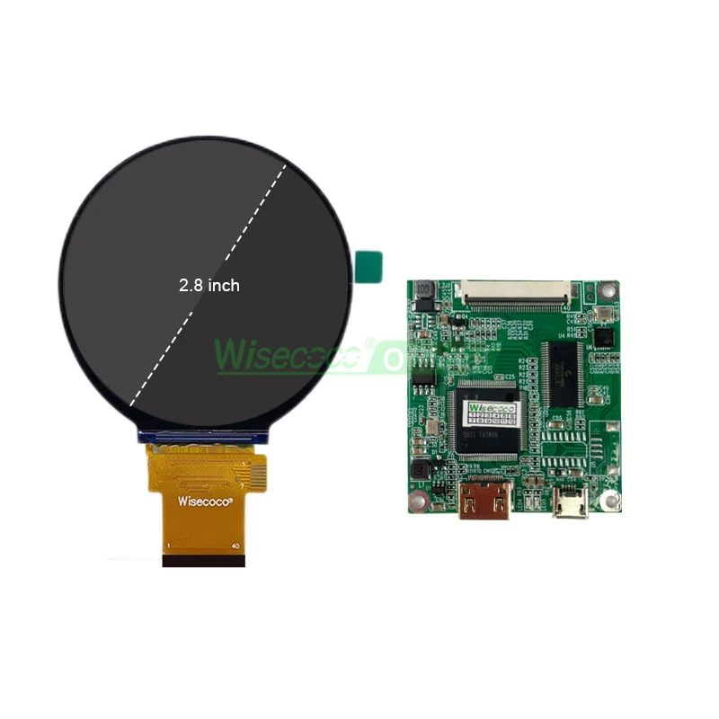 Wisecoco 2.8インチラウンドディスプレイ480x480 rgb ips LCD