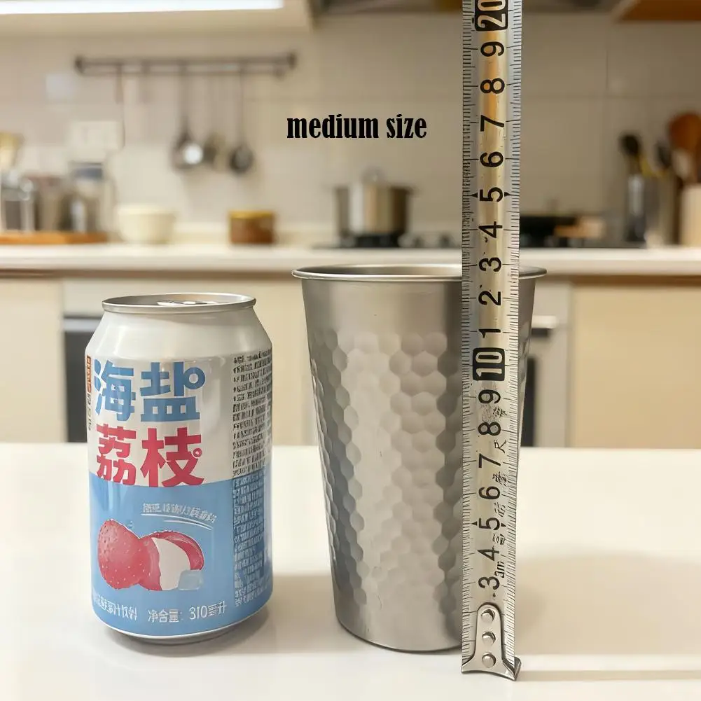 350/500/600ml 야외 캐주얼 컵 단일층 벌집 패턴 냉수 컵 야외 캠핑을위한 휴대용 물컵