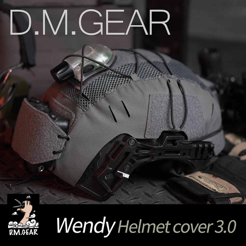 Dmgear team wendy 3,0 ballistic bump helm abdeckung mesh schwarz ranger grün taktische ausrüstung ausrüstung airsoft jagd zubehör