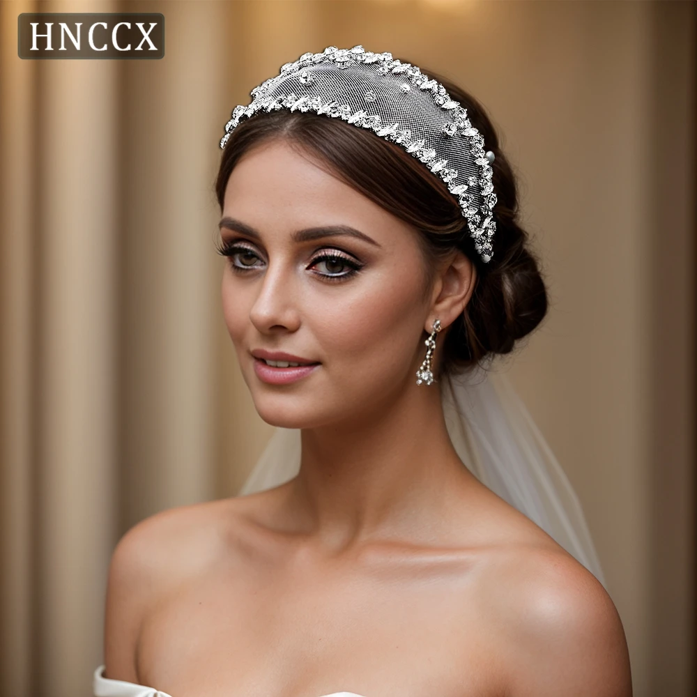 HNCCX Handmade Bridal Hair Band Rhinestone Headdresses Shining Bridesmaid Headwear Bride Hair Accessories Women  Adornment CP650