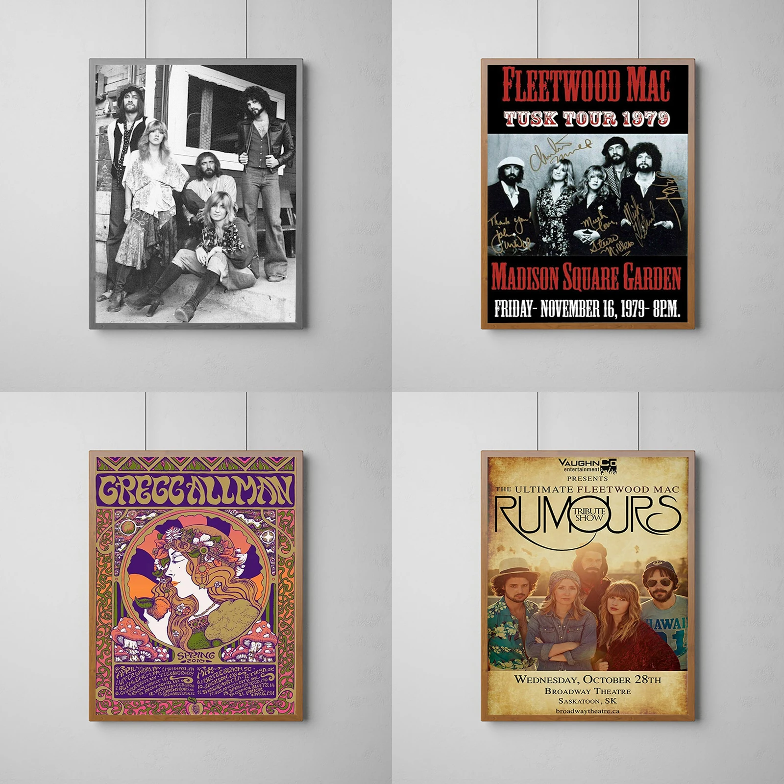 Fleetwood Mac Band Poster Canvas Posters for Wall Art Decorative Paintings Home Decorations Room Decor Decoration the Painting vintage my hero academia posters retro japanese anime poster wall sticker home decor bedroom bar cafe art decoration painting