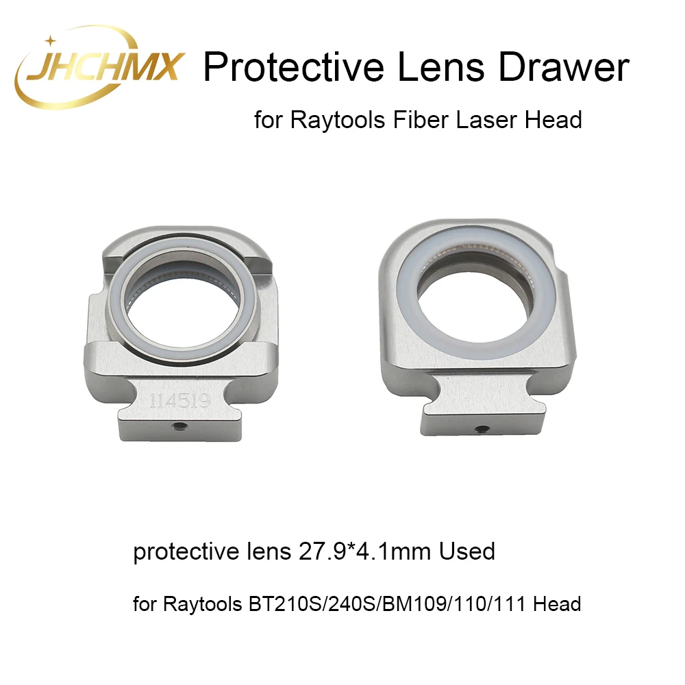 JHCHMX Raytools 레이저 보호 렌즈 서랍, 24.9x1.5, 27.9x4.1 렌즈 시트, 금속 씰 링, BT240S, BM109, 110/111 용 밀폐 뚜껑