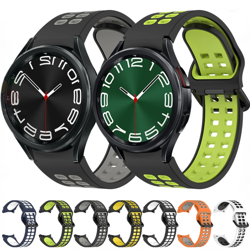 Cinturino In Silicone Per Samsung Galaxy Watch 6 Classic 47Mm 43Mm/5 Pro 45Mm Bracciale Galaxy Watch 6/5/4 44Mm 40Mm/4 Classic 46Mm 42Mm