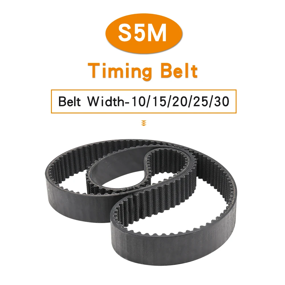 Synchronous Belt S5M-1400/1420/1475/1500/1505/1530/1550/1585/1595/1605/1615 Closed Loop Rubber Timing Belt For 5M Alloy Pulley