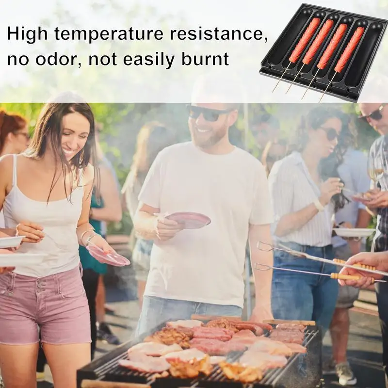 Hot Dog Pan Thickened Aluminum Alloy Sausage Cooker Rustproof Rapid Heat Conduction Kitchen Supplies Household Grilling Pan For camping frying pan
