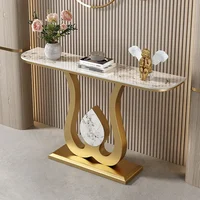 Table de salon minimaliste moderne, porche de jardin noir, coin de Table classique de luxe, meubles de Hall d'entrée Tisch Wohnzimer 3