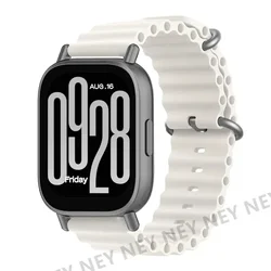 Universal Ocean Watch Band Strap, 22mm/20mm Replacement Bracelet for Redmi 5 Active (White 02)
