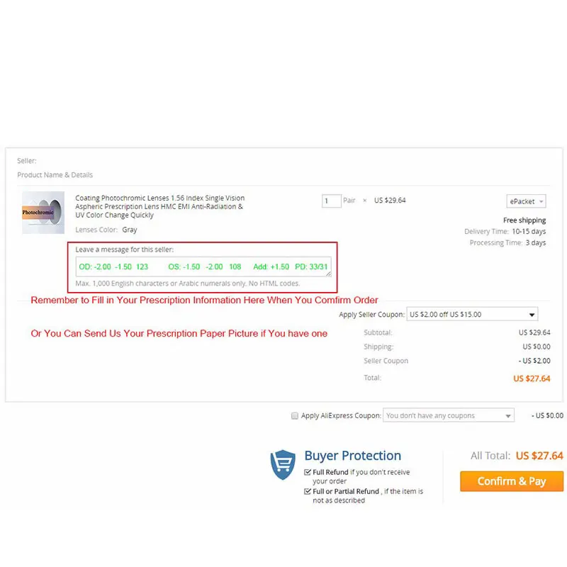 A Pair Optical Lens Anti Reflection Photochromic Progressive Multifocal Myopia Hyperopia 1.56 1.61 1.67 1.74 Index