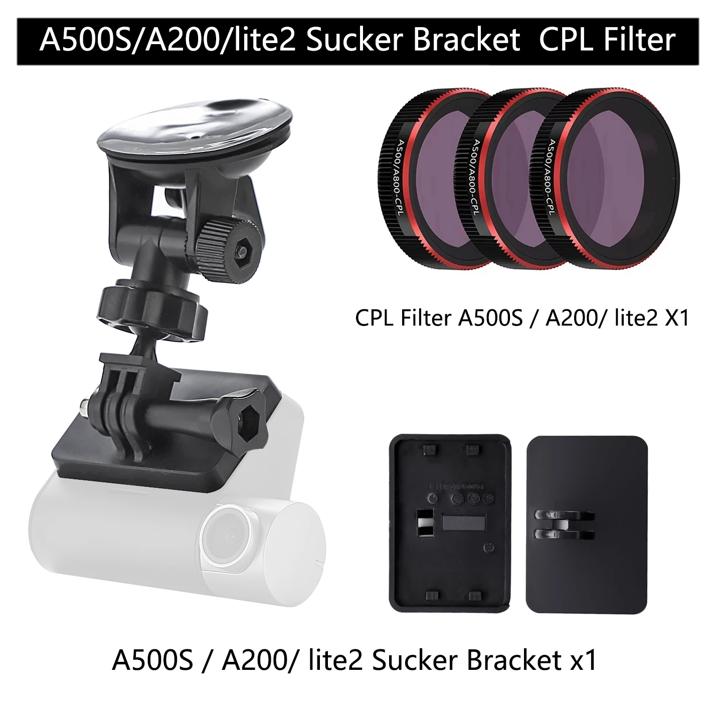 

For 70mai Dash Cam pro plus+ A500S CPL Eliminate reflective For 70mai A500S Pro lite D02 / D08 / 70mai lite2 CPL Filter