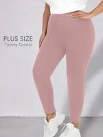 Plus size Women's Super Soft Leggings, High Elasticity for Workout Yoga Running and Daily Casual Wear Comfort Stretch Tights