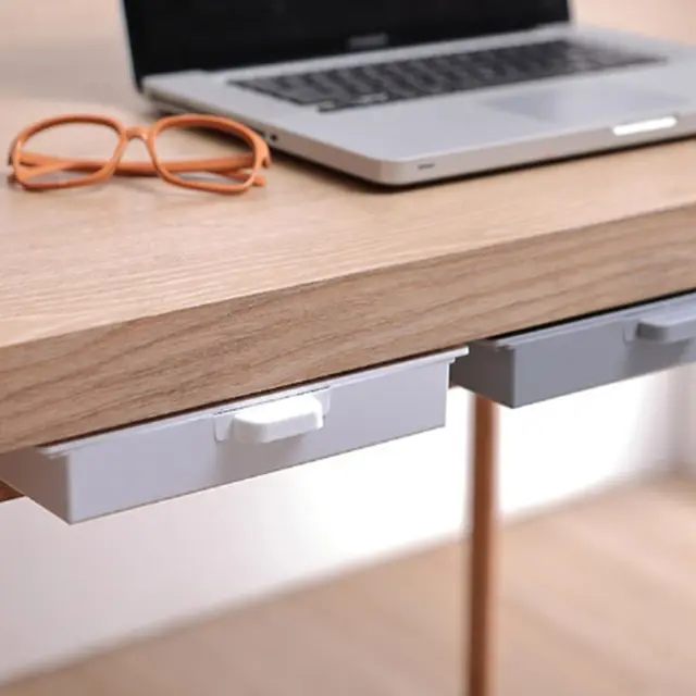 책상 아래 보관를 효율적으로 활용하세요!