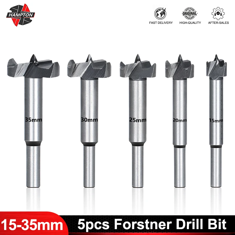 Forstner Wood Drill Bit Set 5pcs 15/20/25/30/35mm Woodworking Self Centering Hole Saw Cutter Tungsten Carbide Woodworking Tools forstner drill bit set adjustable wood drill bit with box 15 20 25 30 35mm carbide drill bit woodworking engraving tool hole saw