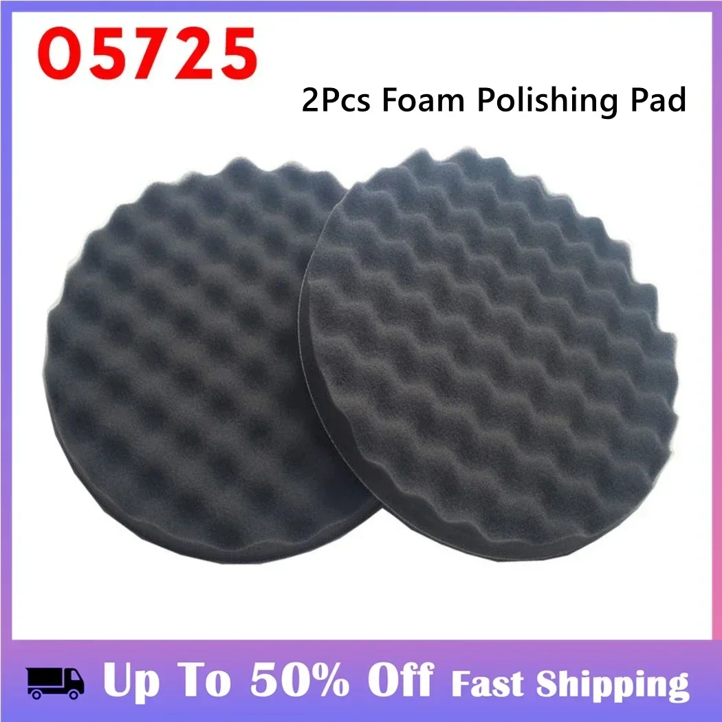 Replacement Foam Polishing Pad Tool 05725 8 Inch Auto Car Compounding Round Single Sided Supplies Durable 2Pcs car polishing pad car polish pad car polishing sponge