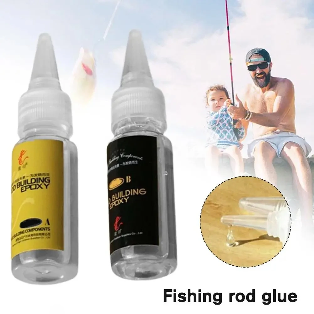 Colle époxy AB 2 pièces réparation cannes à pêche transparente accessoire bricolage pêche