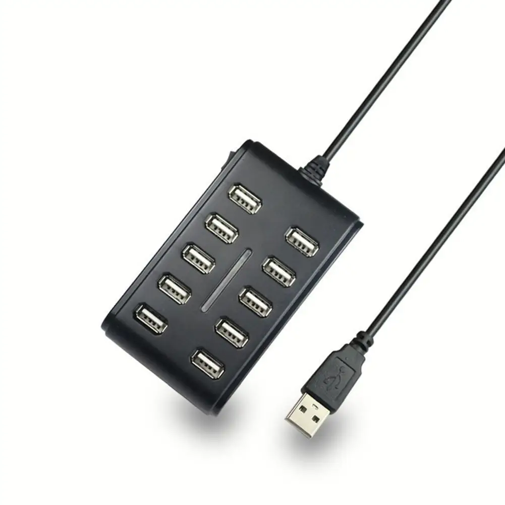 HUB 10 ports USB 2.0 - alimenté par adaptateur secteur - Trademos