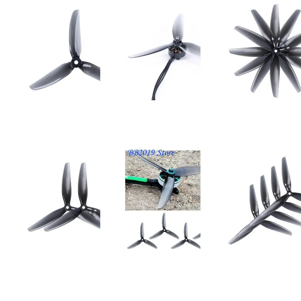 Hélices 4,33 pouces 3 pales pour drone RC - Lot de 4
