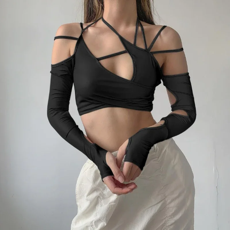 【BEEDEN】　2P CUT TOPS Koton ELASTIC WAIST CROP - Button-down blouse - white - Zalando