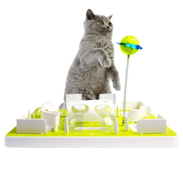 Cat Feeder Slow Eating Bloat Stop Food Plate Maze Interactive Puzzle Anti Skid Dishes Tray Home Pet Accessories Training Tool Cat Feeder Slow Eating Bloat Stop Food Plate Maze Interactive Puzzle Anti Skid Dishes Tray Home Pet Accessories Training Tool