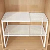 Stackable Telescopic Closet Shelf Retractable Expandable Wardrobe Divider Board  Adjustable Layered Partition Cabinet Organizer 5