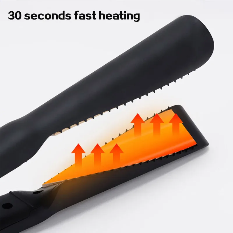 Professional hair straightener curling iron with led temperature display 5-speed adjustable straightener multifunction styler 5