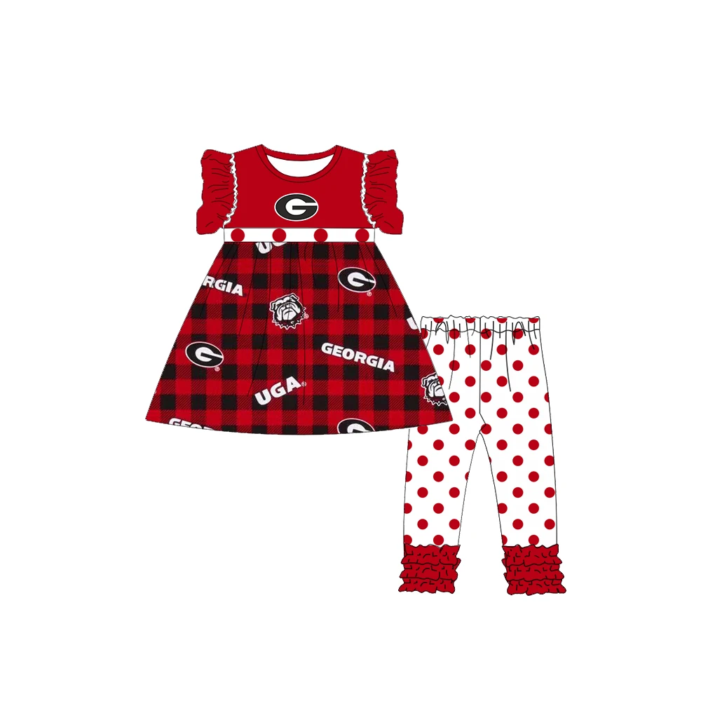 

Summer and Autumn Hot Sale Boutique Baby Girl Children's Clothing Infant Team Uniform Short-sleeved Trousers Suit Logo Printing