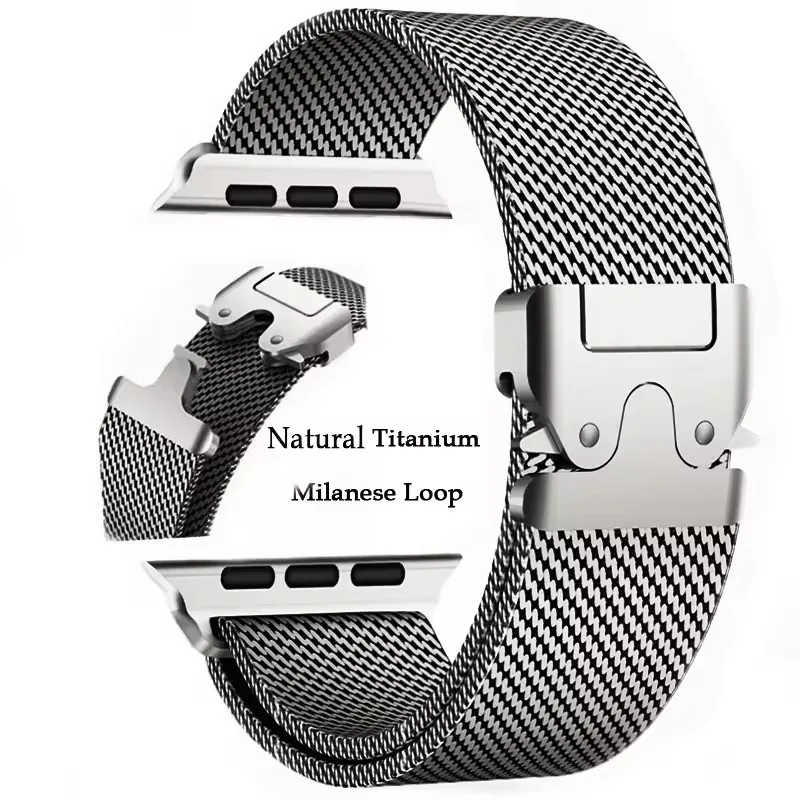 ตัวเลือกสินค้า สายนาฬิกาไทเทเนียม Milanese Loop สำหรับ Apple Watch Ultra 2 49 มม.