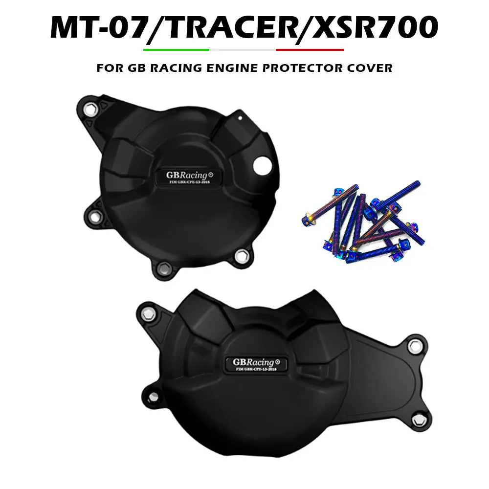 GB Racing Engine Cover MT07 FZ07 XSR700 TENERE700 2014-2023 For YAMAHA Motorcycle Alternator Clutch Protection Cover Accessories for yamaha fz1 fz1n fz6 fz8n falling protection motorcycle accessories cnc engine cover frame sliders crash protector