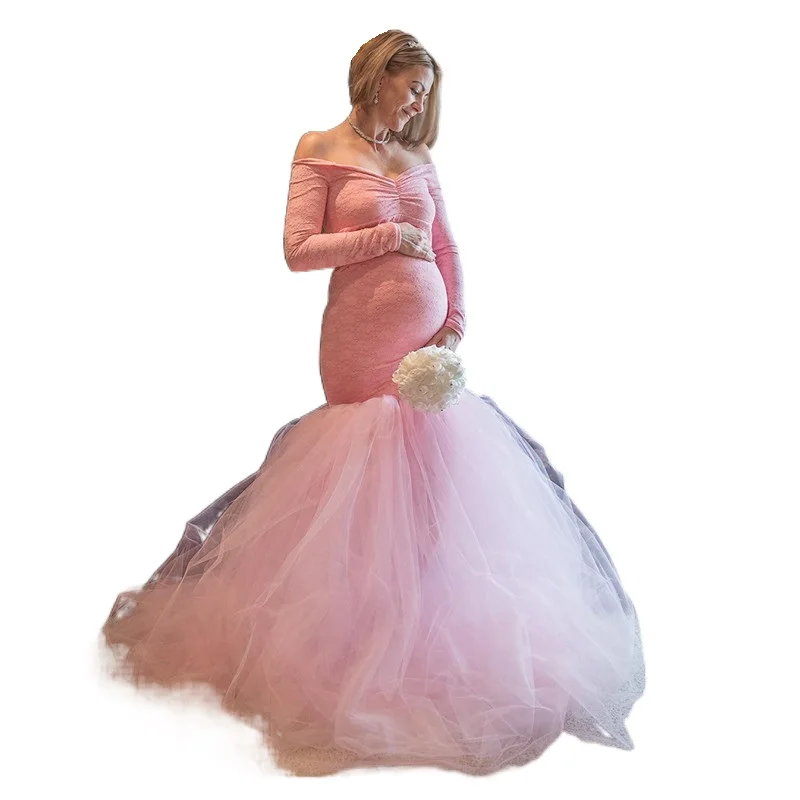 Long Sleeve Maternity Dresses Photoshoot Elegant Maternity Dresses
