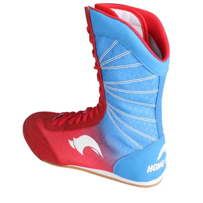 Professional Boxing Wrestling Shoes Rubber Outsole Breathable Combat Sneakers Lace-up training fighting boots Plus Size 35-46