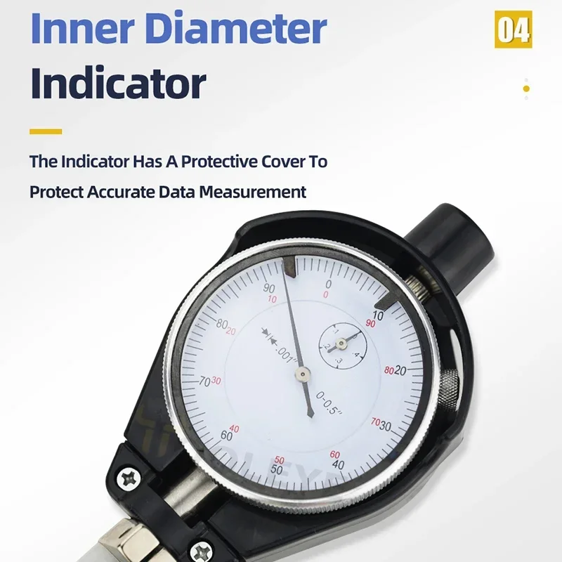 Dial Bore Gauge Dial Indicator Inner Diameter Gauge Measuring Rod Probe Micrometer Measuring Tool 15-35-50-160mm