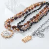 ZAA Luxury Women Jewelry 2025 Trend Vintage Irregular Pendant Multilayer Handmade Beaded Chain Necklaces Fashion Accessories 5