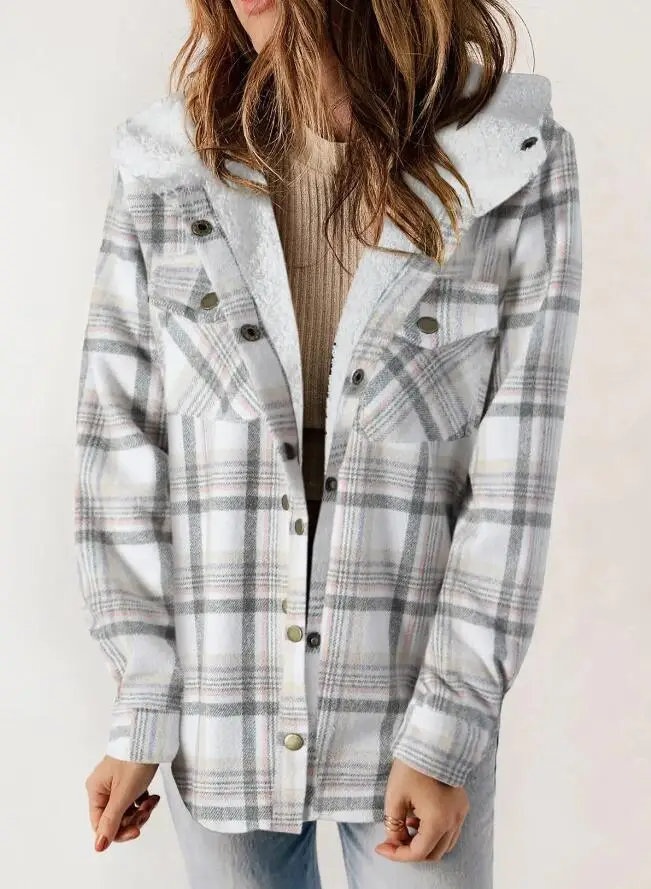 Supplier photo of The Plaid Sherpa-Lined Shacket