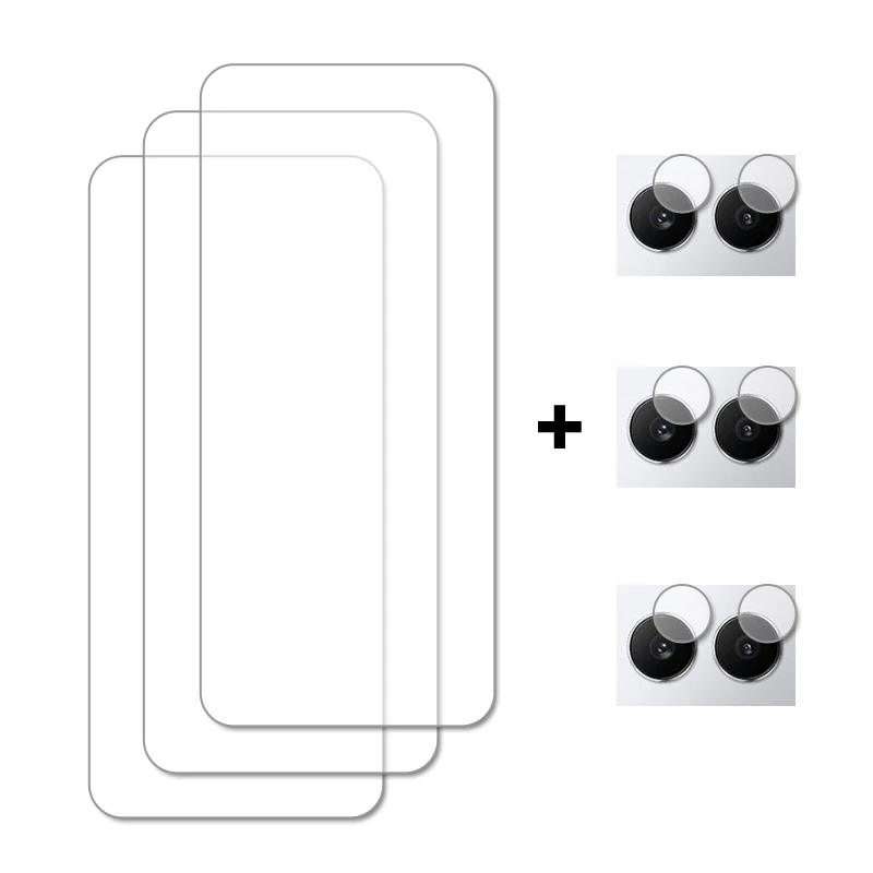 Premium Tempered Glass Screen & Camera Lens Protector - Crystal Clear Shield